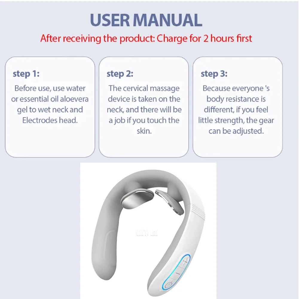 Masajeador Cervical Miyoreset — Alivio TENS para Cuello y Hombros