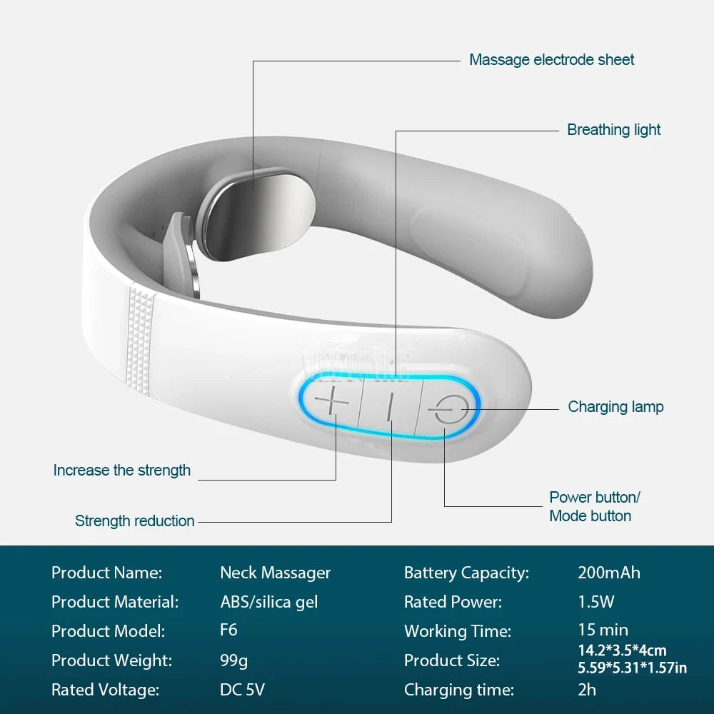 Masajeador Cervical Miyoreset — Alivio TENS para Cuello y Hombros